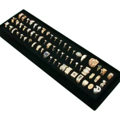 21 Slot Black Velvet Bangle Bracelet Large Display New