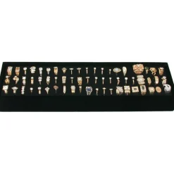 21 Slot Black Velvet Bangle Bracelet Large Display New
