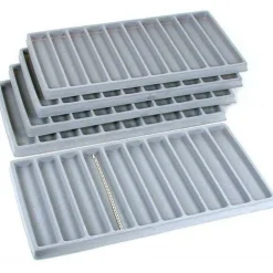 50 Slot Bracelet & Watch Display Tray Gray Showcase