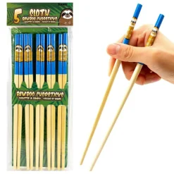 Sloth Bamboo Chopstick Set of 5