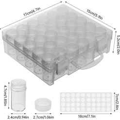 30 Slots Diamond Painting Storage Containers, Bead Organizer, Diamond Containers Diamond Painting Boxes Diamond Embroidery Box Storage Containers 30 Grids Storage Box for Beads Rhinestones (1 Pack)