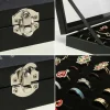 100 Slots Ring Display Case with Transparent Lid Ring Storage Box Ring Holder Case For Store Display Home Jewelry Storage Display Ring Organizer Earring Holder Display Tray