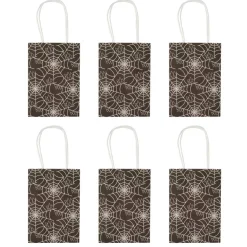 Small Black & White Spiderweb Gift Bags, 6ct. by Celebrate It™