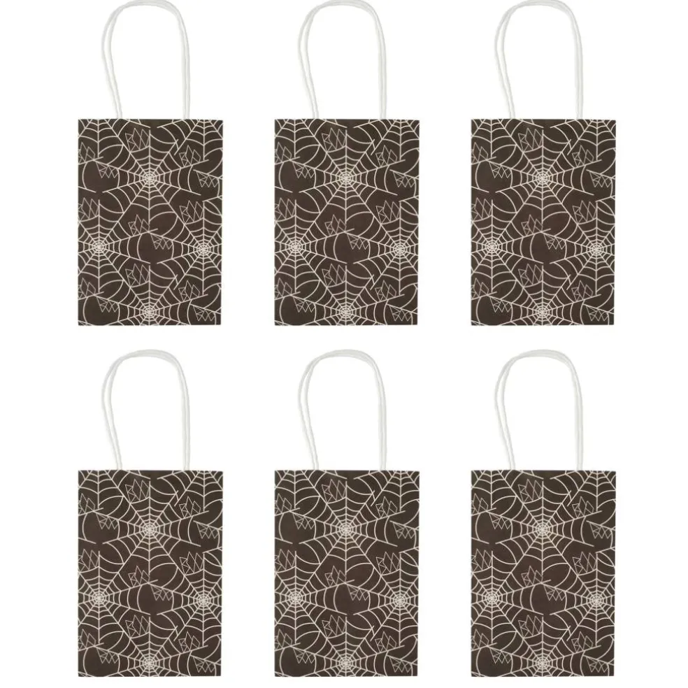 Small Black & White Spiderweb Gift Bags, 6ct. by Celebrate It™