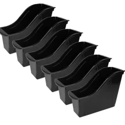 Small Book Bin, Black, Pack of 6