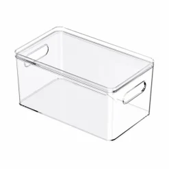 Small Clear Stacking Plastic Bin with Lid by Simply Tidy®