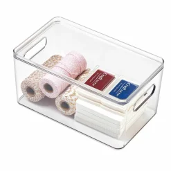 Small Clear Stacking Plastic Bin with Lid by Simply Tidy®