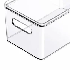 Small Clear Stacking Plastic Bin with Lid by Simply Tidy®