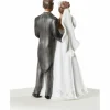 Small Elegant African American Wedding Cake Topper