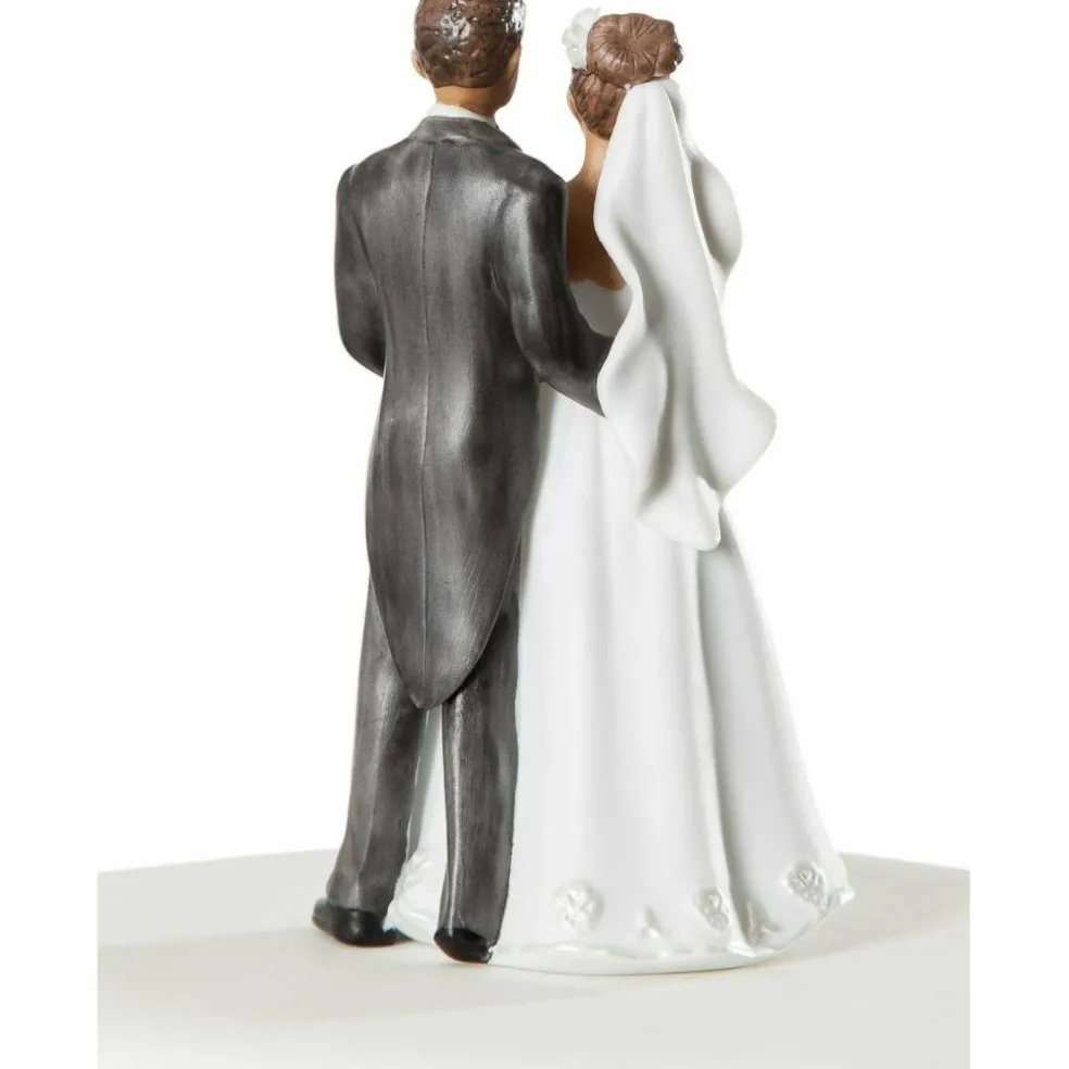 Small Elegant African American Wedding Cake Topper