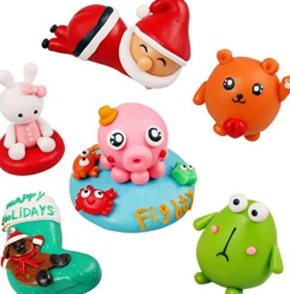 Small Modeling Clay Set, 12 Colors Safe & Non-Toxic Oven Bake Polymer Clay Starter Kit for Kids/Beginners