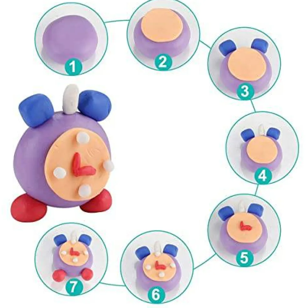 Small Modeling Clay Set, 12 Colors Safe & Non-Toxic Oven Bake Polymer Clay Starter Kit for Kids/Beginners