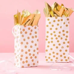 Small White & Gold Treat Bags By Celebrate It™
