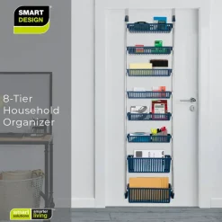 Smart Design 8-Tier Over-The-Door Hanging Pantry Organizer - Navy