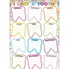 Smart Poly™ Chart, 13" x 19", Confetti I Lost A Tooth, w/Grommet