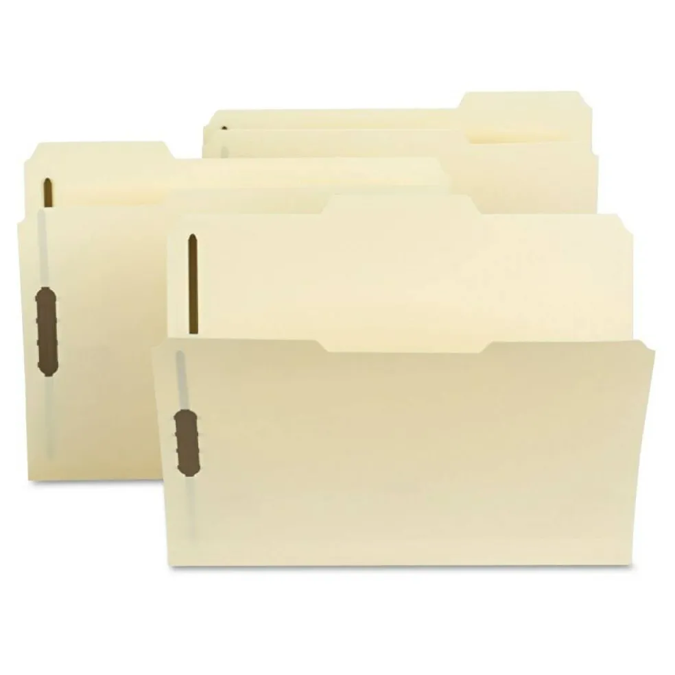 Smead 0.75 in. Expansion Poly Top Tab Fastener Folders - Manila Exterior/Letter Size (24/Box)