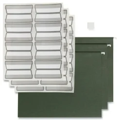 Smead 100 Percent Recycled Letter Size Hanging File Folders with ProTab Kit - Standard Green (1-Kit)