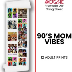 90's Mom Vibes DTF Transfer Gang Sheets - 22x60 Direct-to-Film