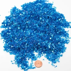 Smurf Blue Reflective Crushed Glass