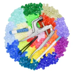 Snaps and Snap Pliers Set, 360 Sets T5 Plastic Buttons for Sewing and Crafting