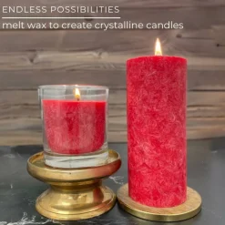 Snow Pearled Candle with Wicks | Sand Candle Wax kit | 10lbs of Candle Sand with 50 Wicks Included | Unscented Powder Candles for Candle Making, Weddings, and Parties