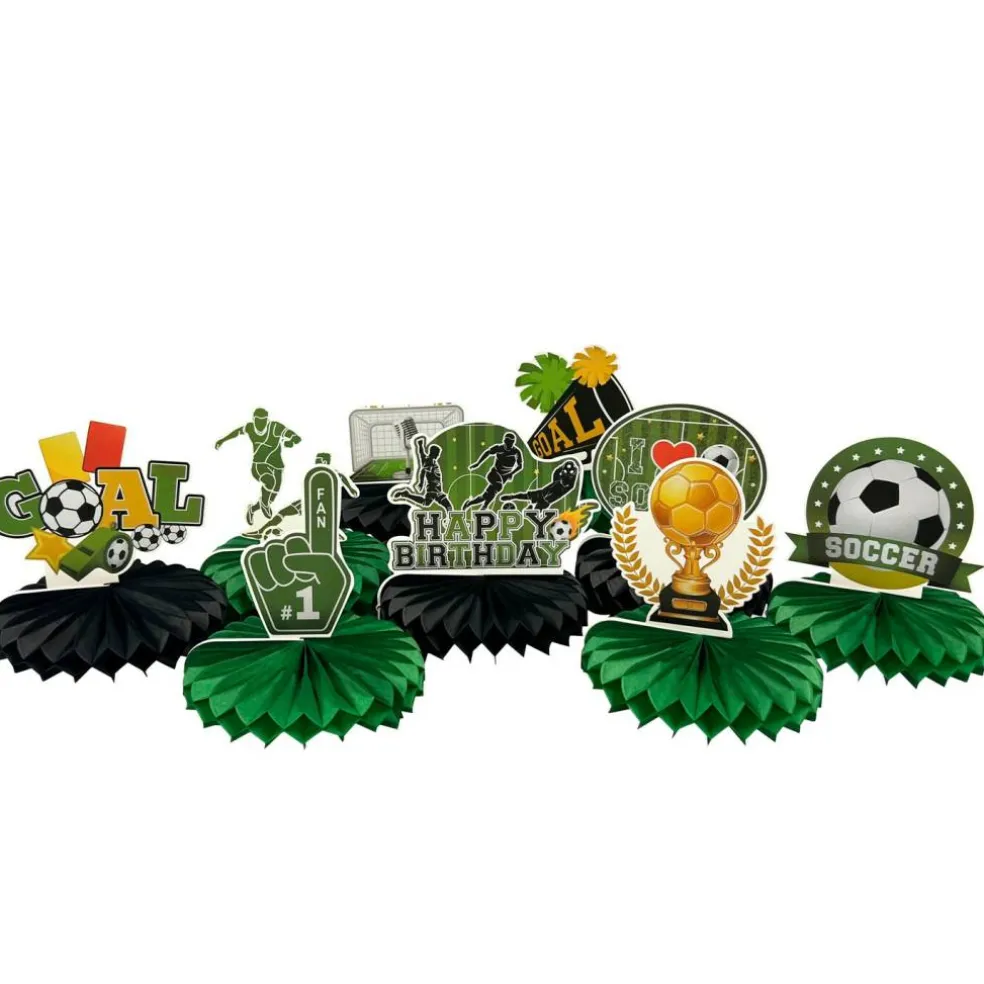 Soccer Honeycomb Centerpieces – 1 Centerpiece