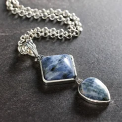 Sodalite Rhombus & Teardrop Pendant by Bead Landing™