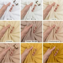 Soft Sheer Chiffon Fabric by the Yard 60" Wide | Flowing Polyester Chiffon for Bridal Gowns, Veils, Event Draping & Fashion | 60 Colors