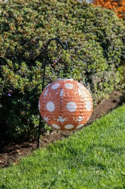 Solar Lantern 12" Sunflower Punch Hanging LED Light, Outdoor Yard Art / Home Decor or Garden Gift