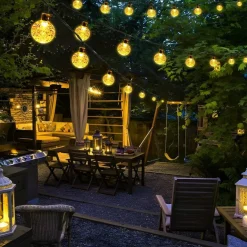 Solar String Lights Outdoor, 65FT 100LED Solar Globe String Lights 8 Lighting Modes, Waterproof Solar Powered Patio Light for Garden Yard Porch Wedding Party Outdoor Decoration (Warm White)