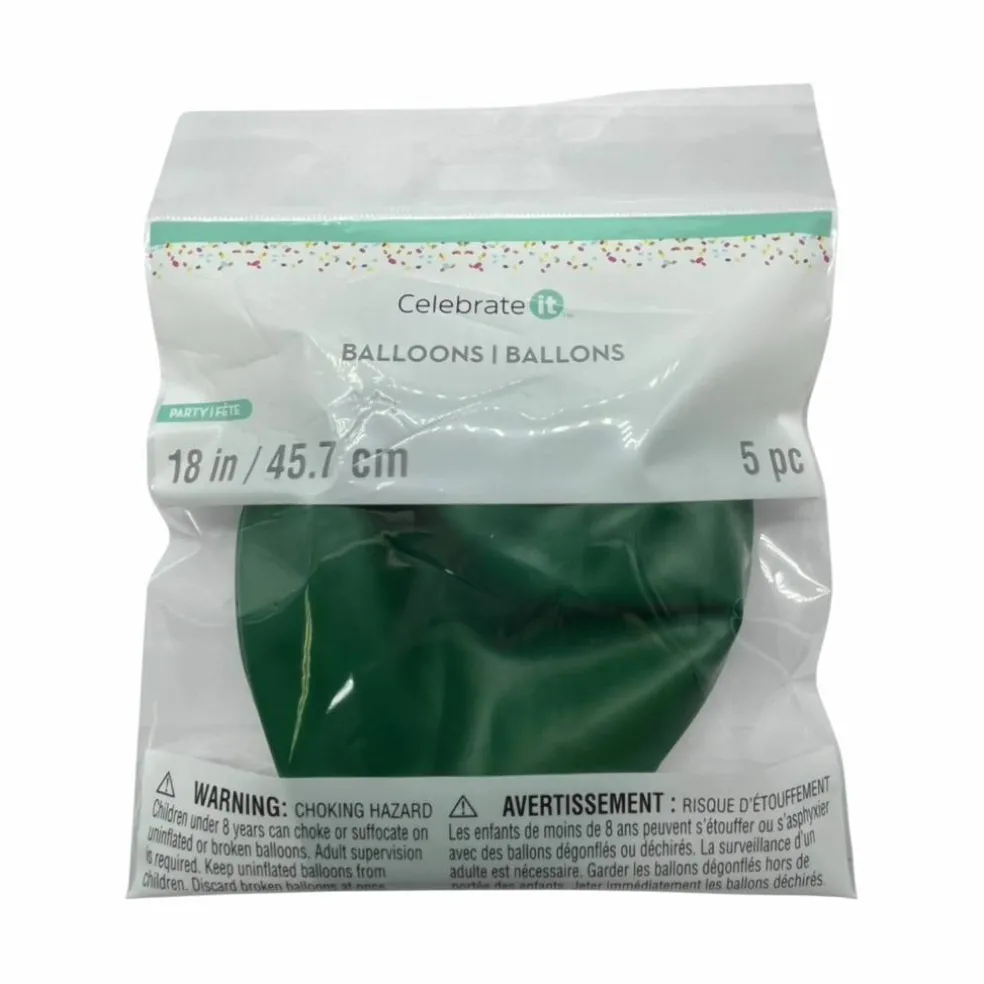 18" Solid Latex Balloons, 5ct by Celebrate It™