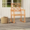 Solid Teak Wood Outdoor Rocking Chair – Oversized Porch Rocker with Ergonomic Design