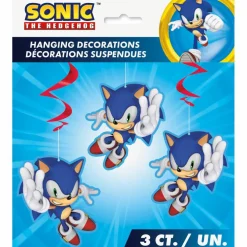 Sonic the Hedgehog™ Hanging Swirl Décor, 3ct.
