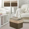 Sorbus 11" Brown Twill Storage Baskets, 3ct.