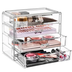Sorbus 4-Drawer Makeup & Jewelry Storage Case