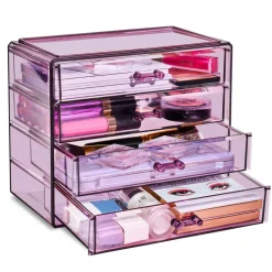 Sorbus 4-Drawer Makeup & Jewelry Storage Case
