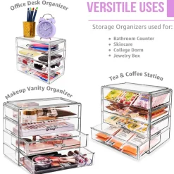 Sorbus 4-Drawer Makeup & Jewelry Storage Case