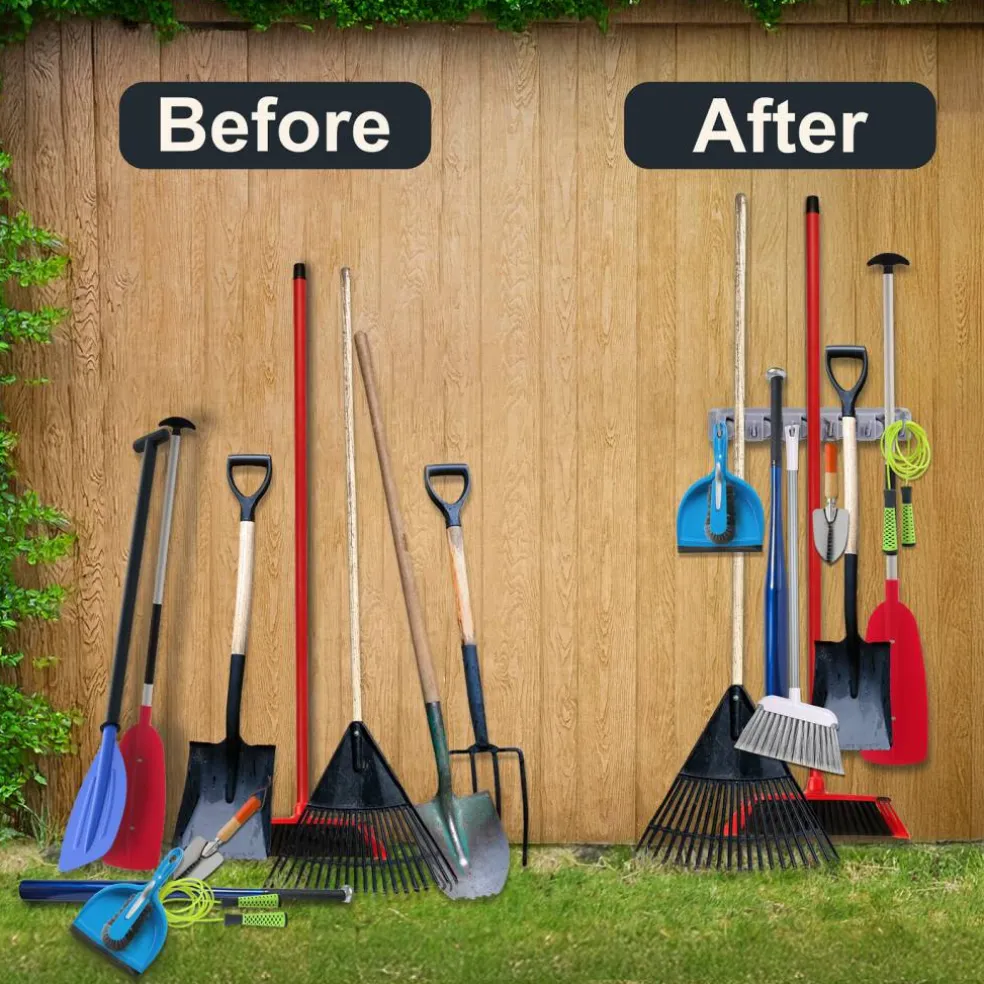 Sorbus 16 Inch Wall-Mounted Garage & Garden Tool Organizer