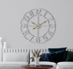 Sorbus Large Wall Clock - 24-inch Decorative Numeral Wall Clock - Battery Operated Analog - Living Room and Kitchen Décor