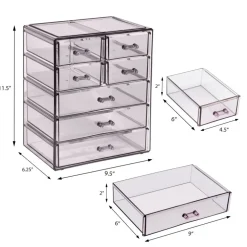 Sorbus Makeup & Jewelry Storage Case with 3 Large & 4 Small Drawers