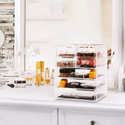 Sorbus Makeup & Jewelry Storage Case with 3 Large & 4 Small Drawers