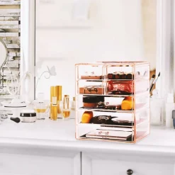 Sorbus Makeup & Jewelry Storage Case with 3 Large & 4 Small Drawers