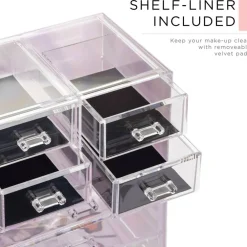 Sorbus Medium Makeup Organizer Set - (3 Large / 4 Small Drawers/Top Tray)