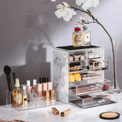 Sorbus Medium Makeup Organizer Set - (3 Large / 4 Small Drawers/Top Tray)