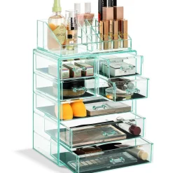 Sorbus Medium Makeup Organizer Set - (3 Large / 4 Small Drawers/Top Tray)