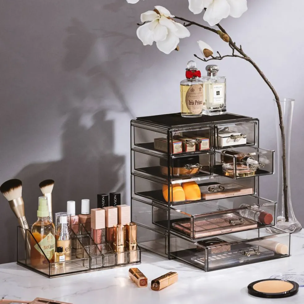 Sorbus Medium Makeup Organizer Set - (3 Large / 4 Small Drawers/Top Tray)