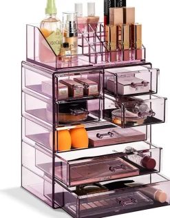 Sorbus Medium Makeup Organizer Set - (3 Large / 4 Small Drawers/Top Tray)