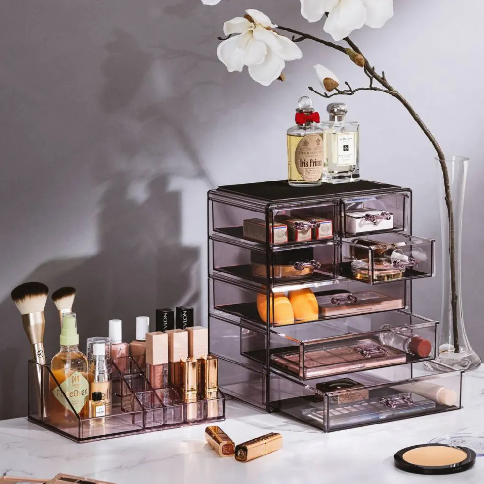 Sorbus Medium Makeup Organizer Set - (3 Large / 4 Small Drawers/Top Tray)