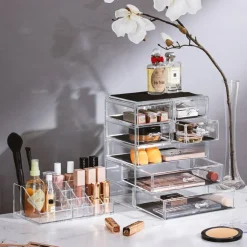 Sorbus Medium Makeup Organizer Set - (3 Large / 4 Small Drawers/Top Tray)
