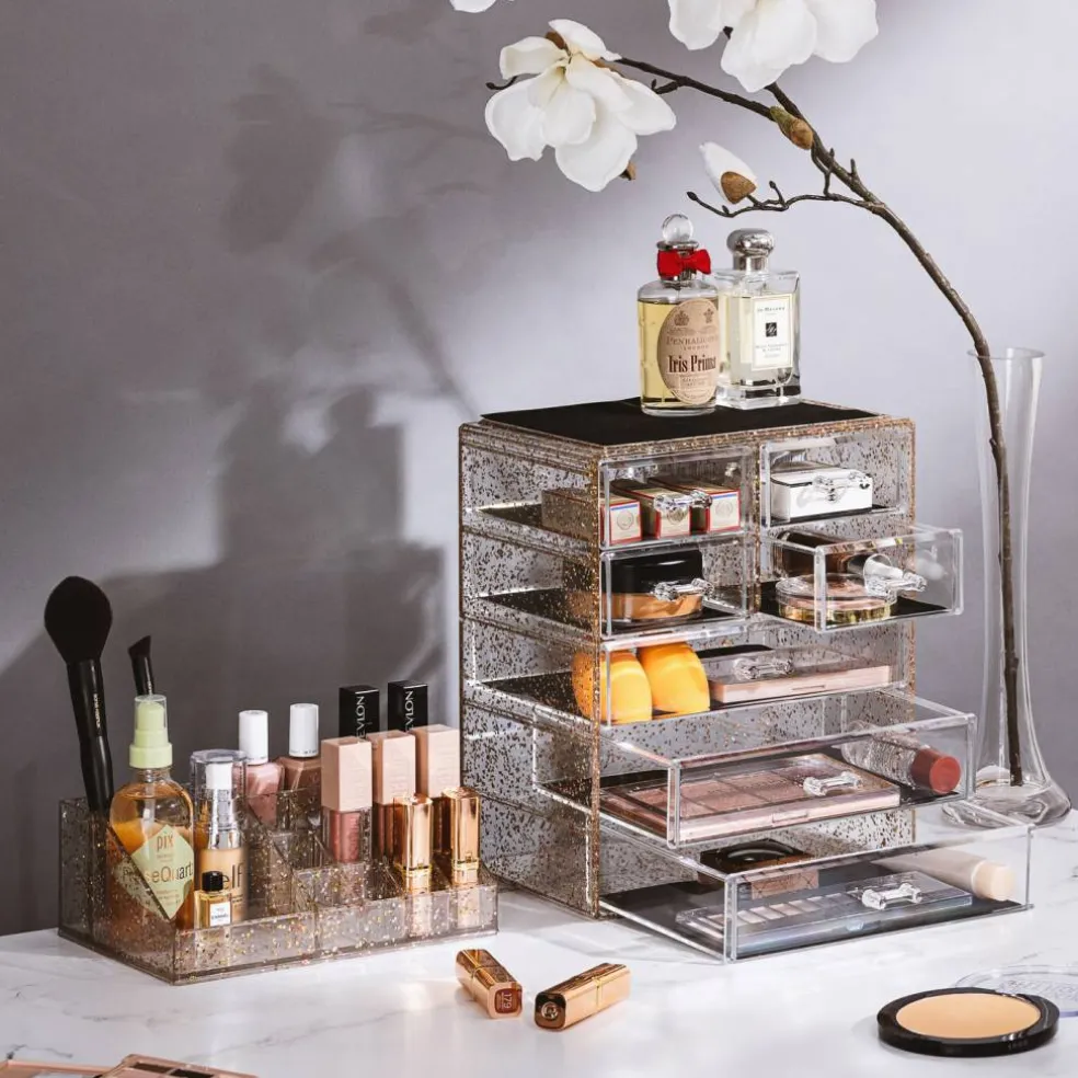 Sorbus Medium Makeup Organizer Set - (3 Large / 4 Small Drawers/Top Tray)